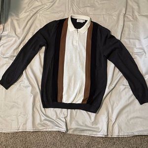 Mens Topman Long-sleeve Knit Polo